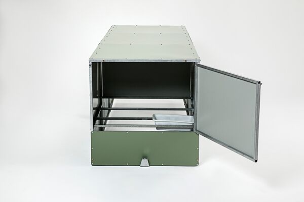 Standard chicken tractor nest side open